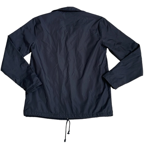 ELEMENT Black Button Up Tie Windbreaker Coach Collared Jacket - Picture 3 of 3